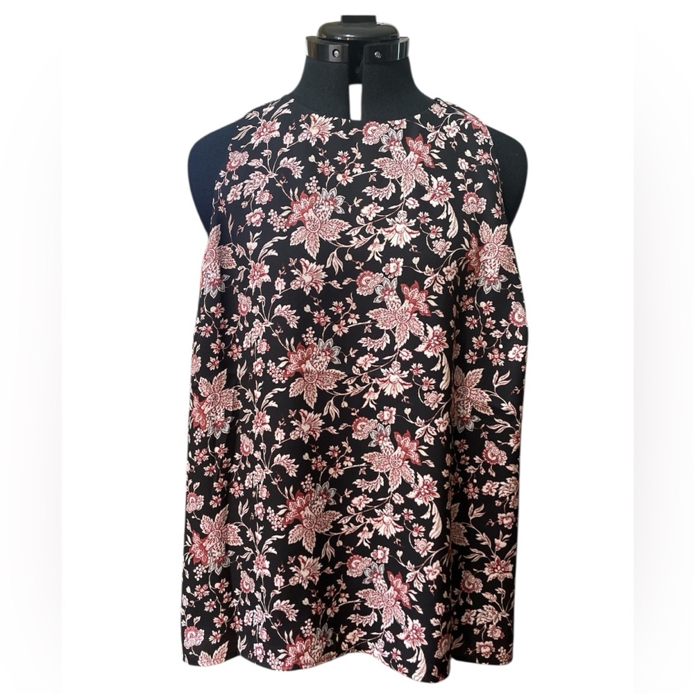 Express Women’s Sleeveless Floral Blouse Sheer Racer Back New With Tags Size XL‎